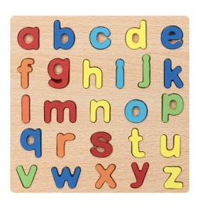 Puzzle incastru educativ 3D din lemn - Alfabet: Litere Mici #JJ5047 - Img 4