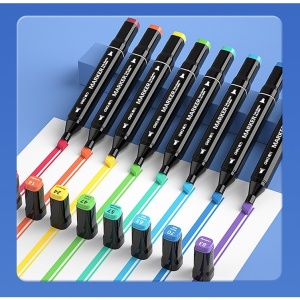 Set 30 Markere pe Baza de Ulei, Dublu Capat (1mm și 6 mm) în Gentuta, Multicolor #JJ5183 - Img 2