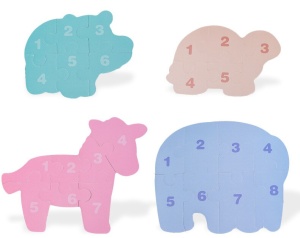 Set 6 Puzzle-uri cu Piese Mari, din carton gros - Animale din Savana #JJ5088 - Img 9