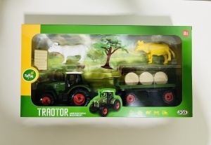 Set Ferma Animalelor: Tractor cu Lumini si Sunete, Animale si Accesorii #JJ5519 - Img 2