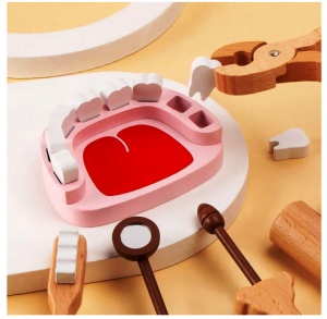 Set Montessori Joc de Rol Stomatolog din Lemn, 6 piese #JJ5652 - Img 7