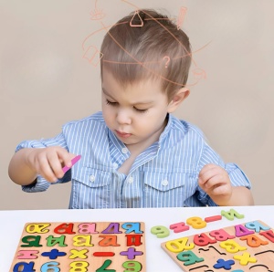🌈Oferta zilei❗Puzzle Incastru Educativ 3D din Lemn - Numere 1-20 si Semne Matematice #JJ5049 - Img 8