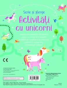 Activitati cu unicorni. Scrie si sterge ( Usborne) #CR104 - Img 6