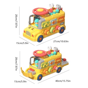 Autobuz Educativ Multifunctional, 43 Accesorii, Activitati, Asamblare si dezasamblare #JJ5468 - Img 7