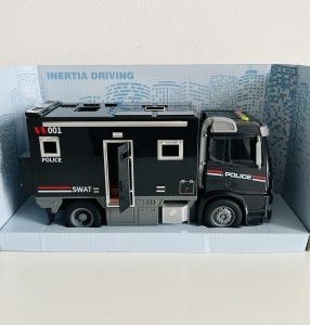 Camion de Politie SWAT cu Lumini, Sunete, Frictiune si Usi care se Deschid, 27 cm #JJ5472
