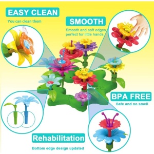 Joc Creativ de asambalare Gradina cu Flori, 72 piese, Multicolor #JJ5551 - Img 9
