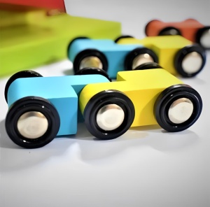 Joc Montessori din Lemn Copac Pista cu 9 Etaje si Masinute #JJ5210 - Img 10