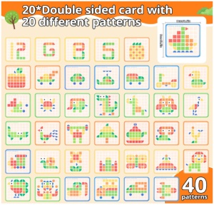 Joc Mozaic Puzzle din Lemn, 120 piese, tip Montessori #JJ5594 - Img 9