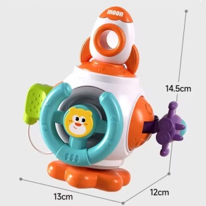 Jucarie Busy Cub Montessori cu Activitati, Model Racheta #JJ5499 - Img 5
