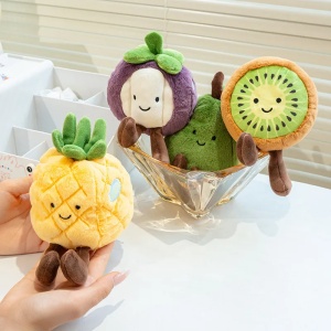 Jucarie de Plus Kiwi pufos cu fata zambitoare, 14 cm, #JJ5579 - Img 2