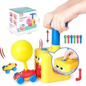Jucarie distractiva Pompa de umflat baloanele, Lansator cu 2 Masinute #JJ5368