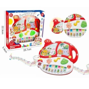 Jucarie muzicala Pian interactiv, forma de Ciuperca, cu animalute #JJ5248 - Img 3