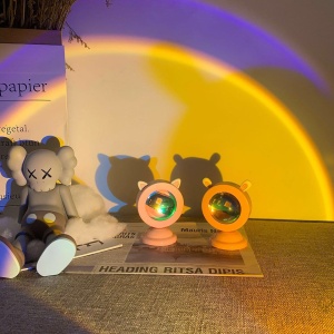 Lampa de Veghe Apus de Soare, proiectie Multicolora, cu Telecomanda, alimentare USB #JJ5331 - Img 3