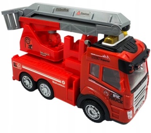 Mașină de pompieri cu pulverizator de apă, sunete și lumini, design realist, Rescue Fire Truck #JJ5041 - Img 2