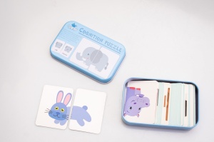 Puzzle Cognitiv Asociere in Cutie Metalica , Animale, 32 piese #JJ5311 - Img 6