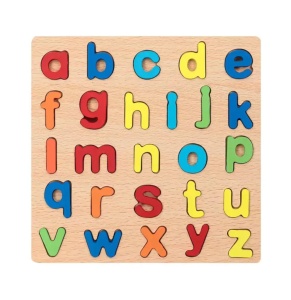 Puzzle incastru educativ 3D din lemn - Alfabet: Litere Mici #JJ5047 - Img 5