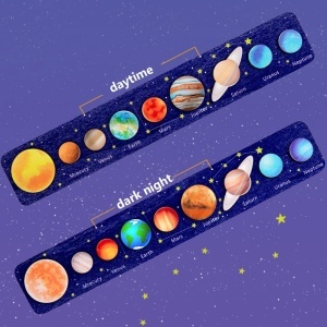Puzzle Incastru Educativ din Lemn: Planetele Sistemului Solar #JJ5513