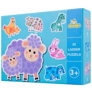 Set 6 Puzzle-uri cu Piese Mari, din carton gros - Animale Domestice #JJ5098 - Img 6