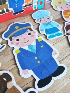 Set 6 puzzle-uri cu piese mari, din carton gros - Meserii, 33 piese #JJ5316 - Img 6