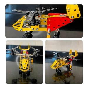 Set Asamblare Fixometal: Elicopter, 127 piese #JJ5520 - Img 3