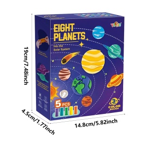 Set creativ “Opt Planete” din Plastelina, multicolor#JJ5391 - Img 5