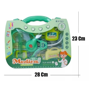 Set Trusa Medicala in Gentuta cu Ochelari, Stetoscop si Accesorii Medicale, 13 piesePlastic #JJ5522 - Img 2