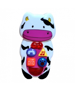 Telefon Interactiv pentru Bebelusi cu Lumini si Sunete, model Vacuta #JJ5417 - Img 4