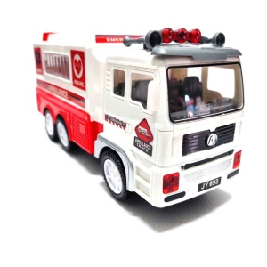 Ambulanta cu Lumini, Sunete si Functie de Rotire 26.8 cm #JJ5215 - Img 7