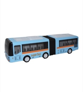 Autobuz articulat cu Lumini si Sunete, 26 cm, Albastru #JJ5501 - Img 2