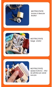 Busy Cub STEM din lemn cu activitati , tip Montessori #JJ5070 - Img 8