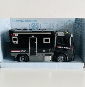 Camion de Politie SWAT cu Lumini, Sunete, Frictiune si Usi care se Deschid, 27 cm #JJ5472 - Img 9