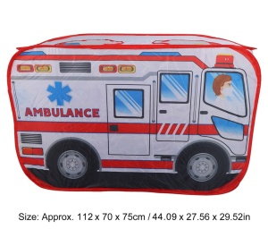 Cort de Joaca pentru copii Ambulanta, plabil, cu gentuta de depozitare #JJ5224 - Img 6