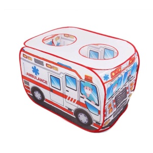 Cort de Joaca pentru copii Ambulanta, plabil, cu gentuta de depozitare #JJ5224 - Img 5