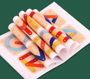 Geoboard Creativ din Lemn, tip Montessori, 25 piese, multicolor #JJ5148 - Img 10
