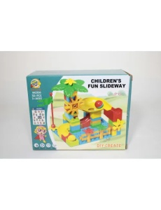 Joc de Constructie Circuit cu Bile, 58 piese, Multicolor #JJ5208 - Img 2