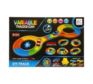 Joc de Constructie Circuit Luminos cu Masinuta Electrica DIY Truck, 111 piese #JJ5349