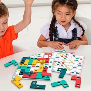 Joc de logică și inteligență tip Montessori, piese din lemn #JJ5097 - Img 7