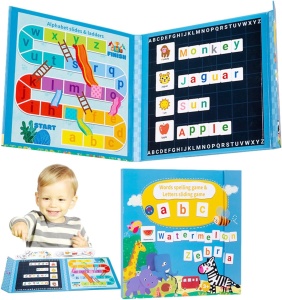 Joc educativ Carte Magnetica Montessori Recunoastere Litere si Formare Cuvinte #JJ5655 - Img 3