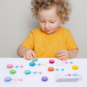 Joc Educativ Invatare Adunare si Scadere cu Cifre din Lemn si 46 Planse, Multicolor #JJ5402 - Img 7
