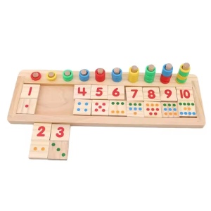 Joc logaritmic matematic Montessori multifuncțional din lemn #JJ5014 - Img 2