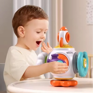 Jucarie Busy Cub Montessori cu Activitati, Model Racheta #JJ5499 - Img 2