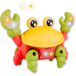 Jucarie Interactiva Crab Dansator cu Lumini, Muzica si Snur de tras #JJ5350 - Img 5