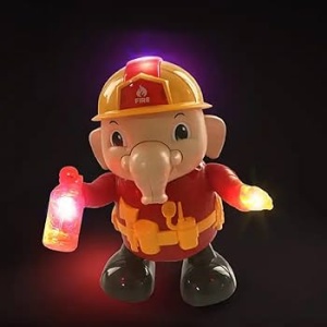 Jucarie Interactiva Elefantul - Pompier Dansator cu Lumini si Muzica #JJ5353 - Img 4