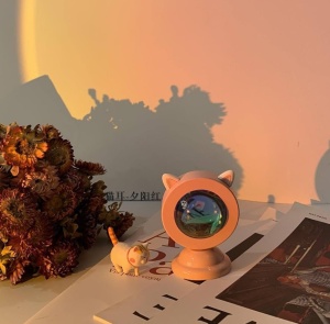 Lampa de Veghe Apus de Soare, proiectie Multicolora, cu Telecomanda, alimentare USB #JJ5331 - Img 10