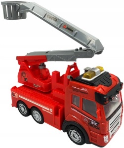 Mașină de pompieri cu pulverizator de apă, sunete și lumini, design realist, Rescue Fire Truck #JJ5041 - Img 3