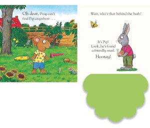 Pip and Posy: Where are you? -In the Garden- Felt Flaps, Axel Scheffler #BK396 - Img 4