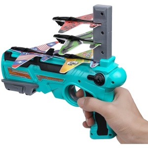 Pistol de jucărie tip Lansator cu 4 avioane Air Battle , Albastru #JJ5100 - Img 1