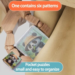 Puzzle Cuburi Magnetice, 6 in 1, Model Animale, 16 cuburi #JJ5581 - Img 10