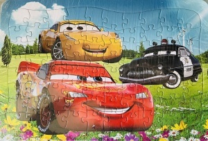 Puzzle din carton 48 piese, 36 cm x 25 cm, model Masini #JJ5135