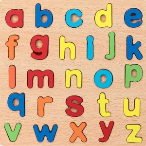 Puzzle incastru educativ 3D din lemn - Alfabet: Litere Mici #JJ5047 - Img 3